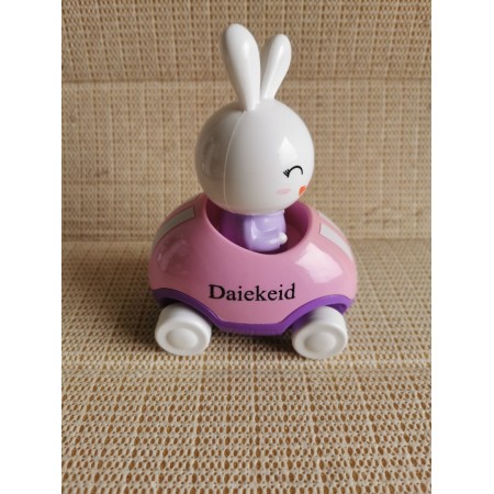 Daiekeid Adventures Little Buggy Vehicle Preschool Toy for Ages 3 and Up (Rabbit in Helicopter)